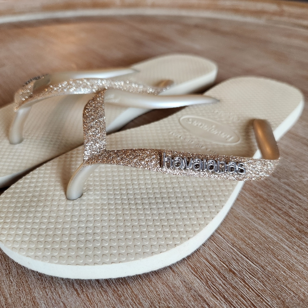 Slim Glitter II Flip Flop in Sand GreyHavaianas (35-36) - Picture 5 of 7